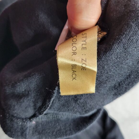 Rare Rabbit Sweater Women Size Medium Black Cotton Terry Cloth Collar Sweatshirt - Picture 7 of 11